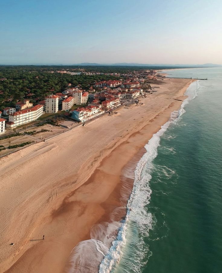 vue aérienne plage d'Hossegor