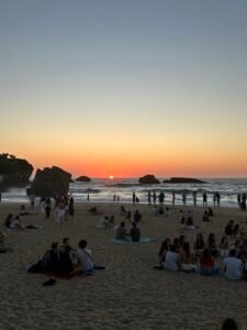 coucher de soleil à biarritz