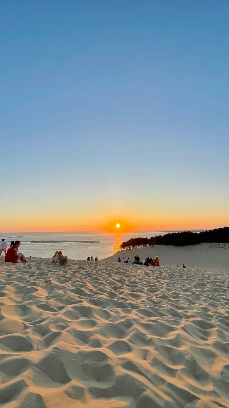 Couche de soleil sur la dune du pilat 