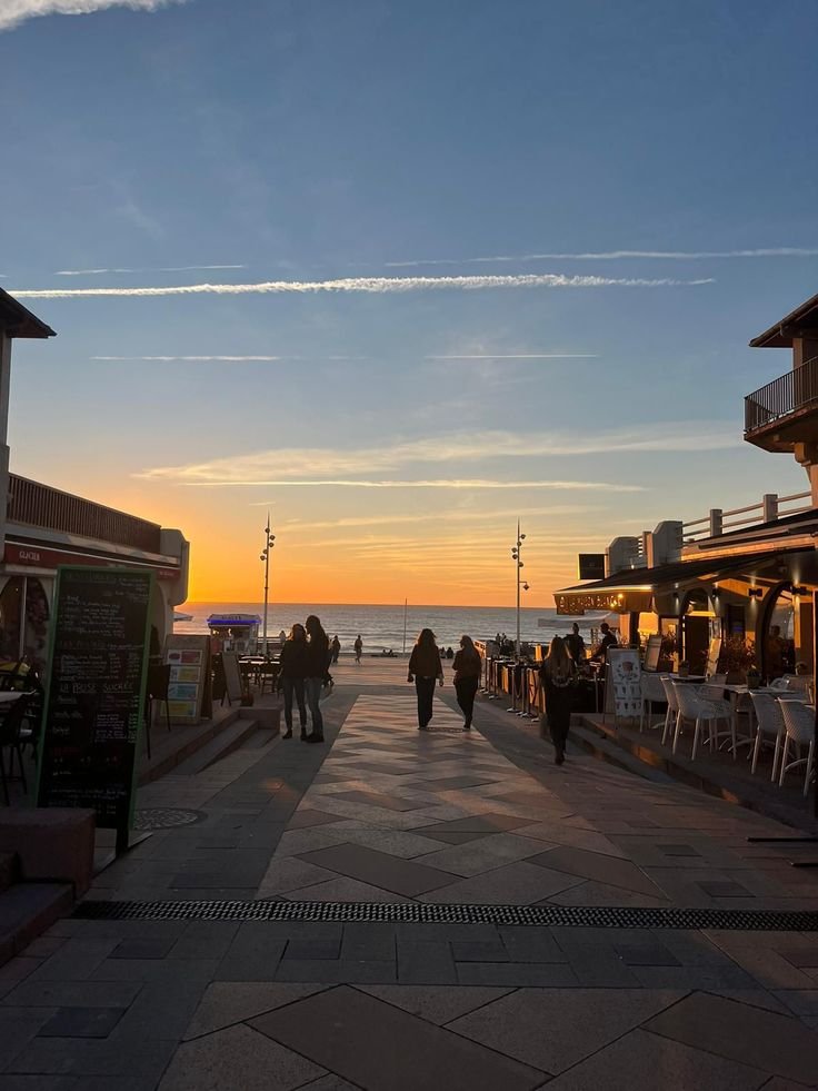 Couché de soleil à la l'ocean